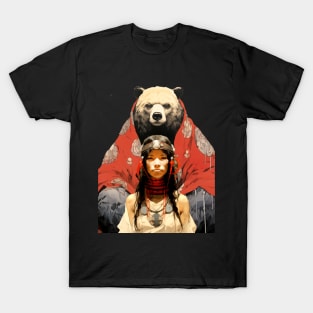 National Native American Heritage Month: "The Bear Mother" or "The Woman Who Married a Bear" T-Shirt